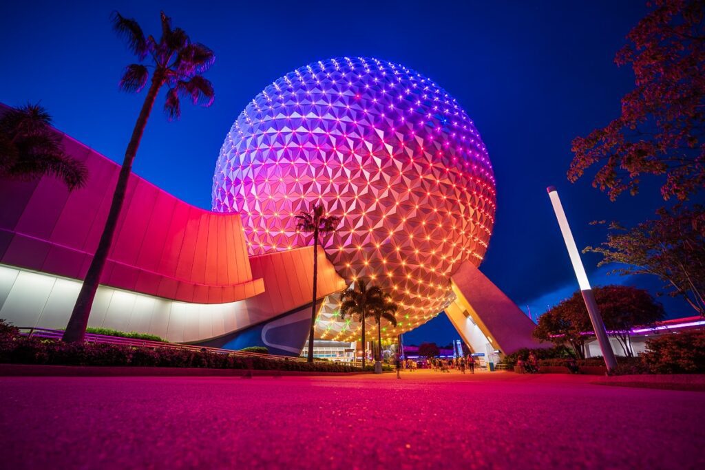 dusk-ground-spaceship-earth-epcot-disney-world-885
